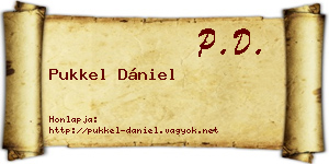 Pukkel Dániel névjegykártya